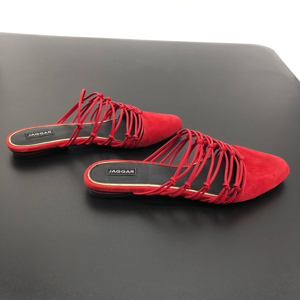 Jaggar Series Knotted Slide in Coral Flat Sandals - Picture 6 of 13